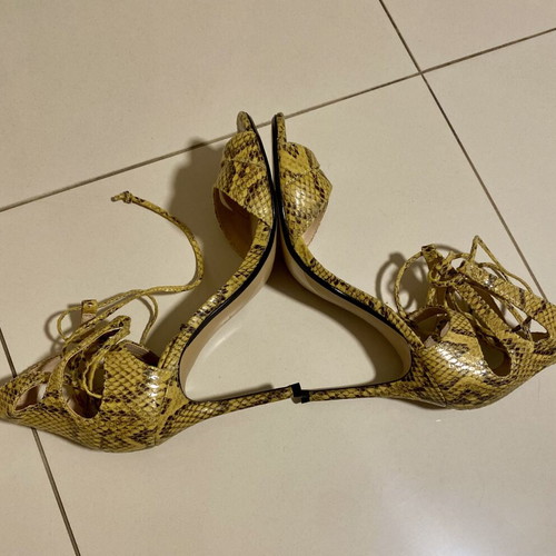 Mango sandals with ankle laces, new, heel height 10cm, size 39