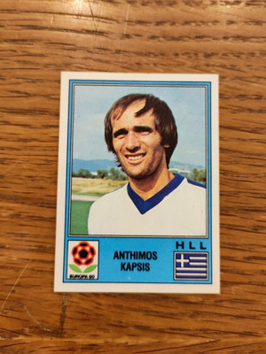 Anthimos Kapsis Panini Europa 1980 sticker used