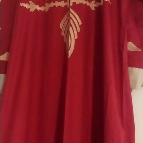 No Limit long boho dress like new, burgundy red with multicolor pattern