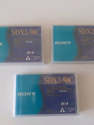 Sony SDX2-50C sealed data tapes new, set of 3