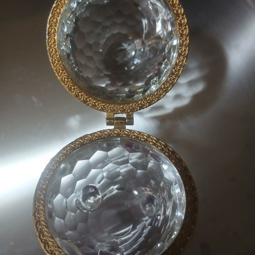 Crystal egg new decorative and caviar serving 10×6 cm