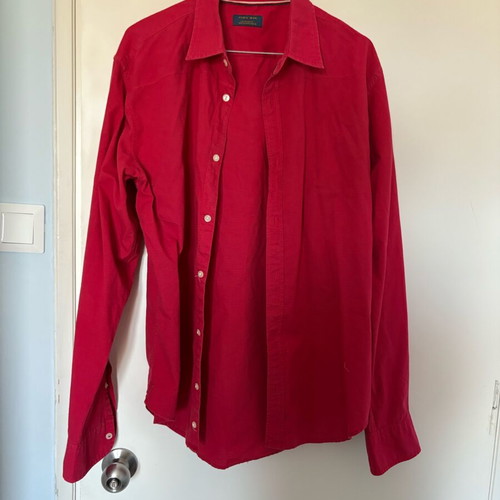 Zara Man Young Shirt used, red, size Large, 100% cotton