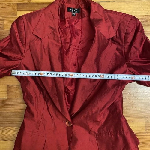 Silk red Kookai jacket used, size small