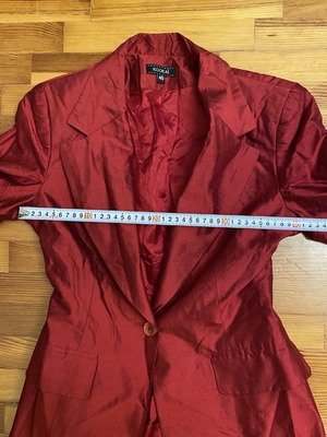 Silk red Kookai jacket used, size small