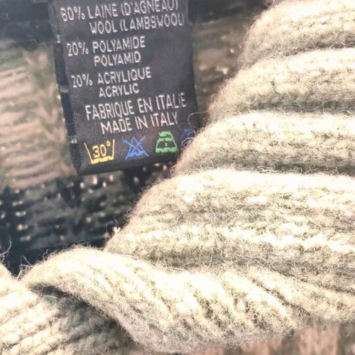 Kookai knitted wool sweater used, black and green