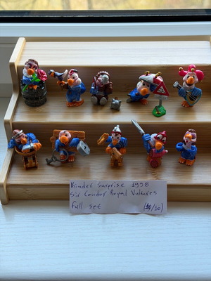 Φιγούρες Kinder Surprise Sir Condor Royal Vultures 1998 μεταχειρισμένες, ολοκληρωμένη συλλογή 10 τεμαχίων