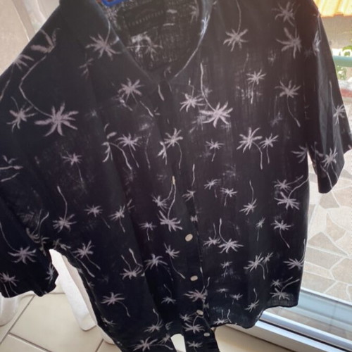 Funky Buddha men's shirt new, black and white, XL