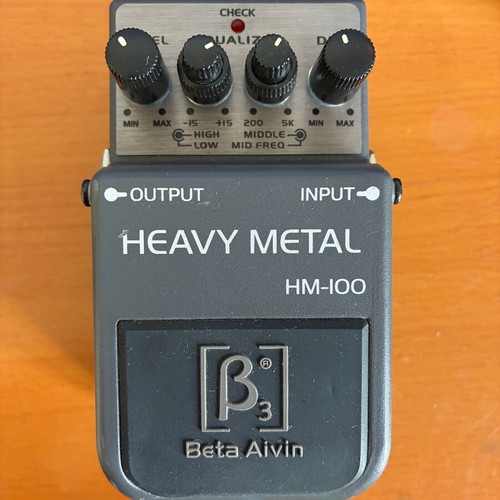 Heavy metal distortion pedal for electric guitar used