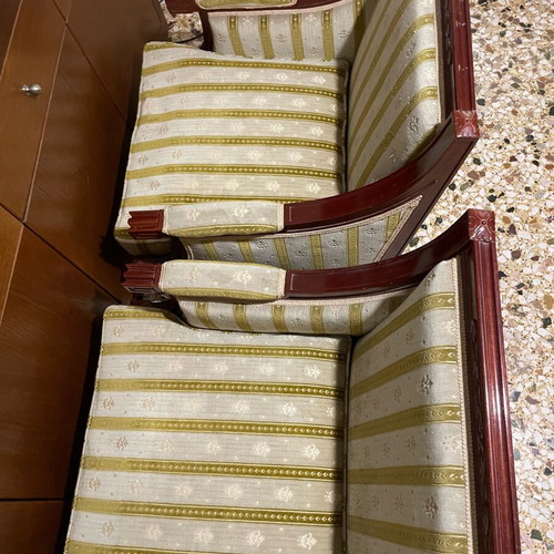 Saridis armchairs pair used, vintage classic style