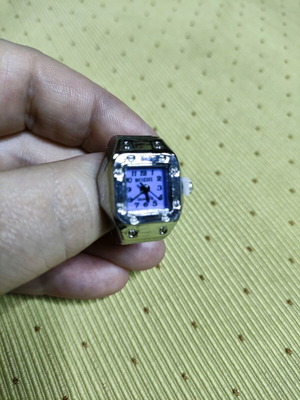 Vintage mini women's ring watch new, purple and silver