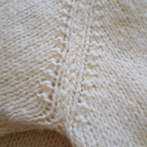 Handmade white sweater like new with buttons