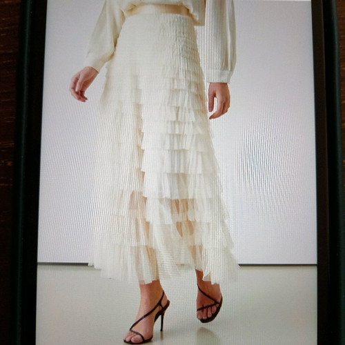 BsB tulle skirt new white midi with lining