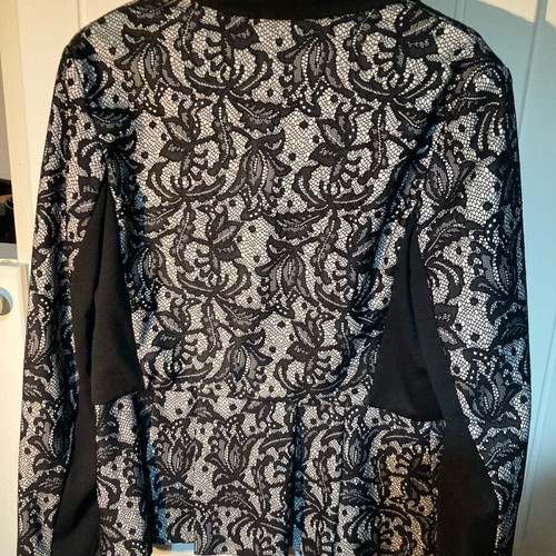 Formal jacket new with lace detail, black and white