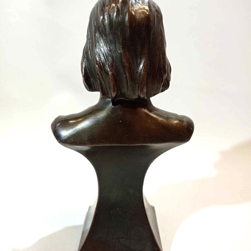 Franz Liszt metal bust antique used