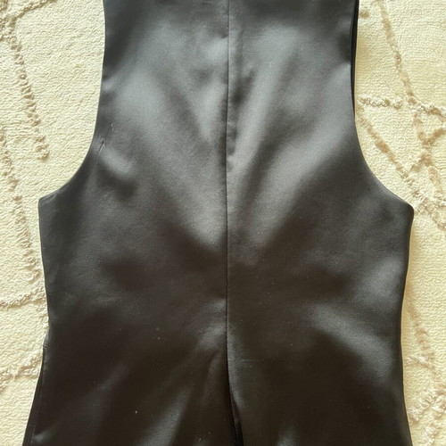 Zara satin top with cavadura sleeve like new, black, size M