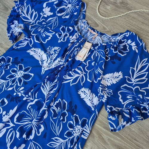 Millers Blue Escape Edit Dress New With Tags Size 16 Blue White Floral