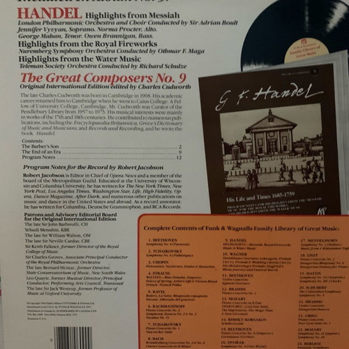 Handel LP like new