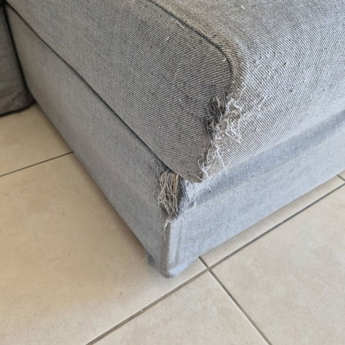 IKEA HOLMSUND corner sofa bed used with storage and washable covers