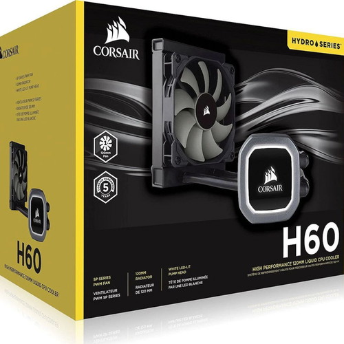 Corsair Hydro Series H60 120mm liquid cooler like new with white LED