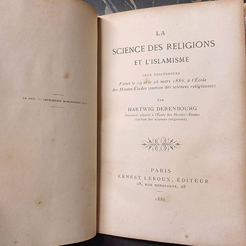 La Science des Religions et l'Islamisme book used, 1886 edition