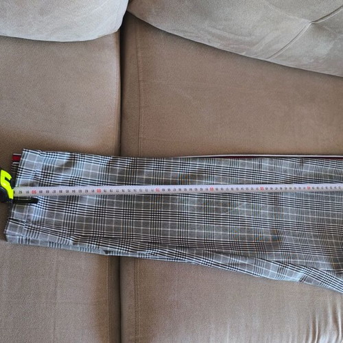 Checked Summer Pants with Red Stripe size Small like new