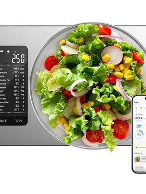 Smart kitchen scale with nutrient tracking app, new