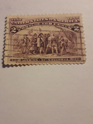 Γραμματόσημο 1892 Landing of Columbus μεταχειρισμένο, Scott #231