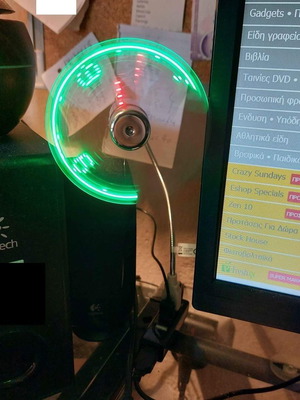 Logilink USB fan with clock like new