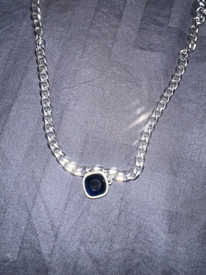 Necklace with stone used, does not tarnish