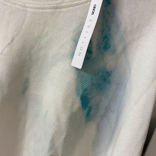 ASOS oversized white and blue T-shirt