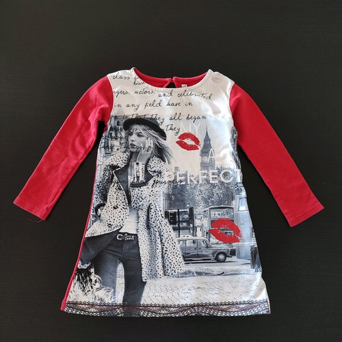 Energiers spring dress for girl 6 years like new, red