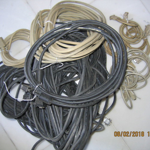 Computer power cords used in excellent condition, black and gray
