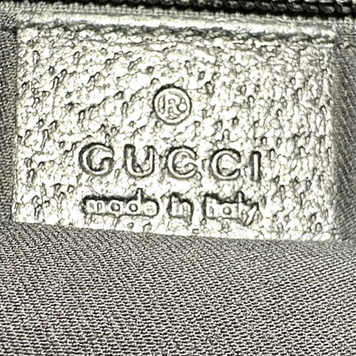 Gucci Vintage Black GG Monogram Flat Messenger Bag like new