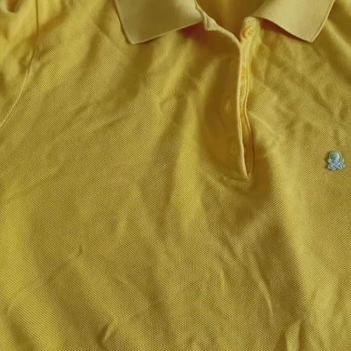 Benetton T-shirt used, yellow, size S