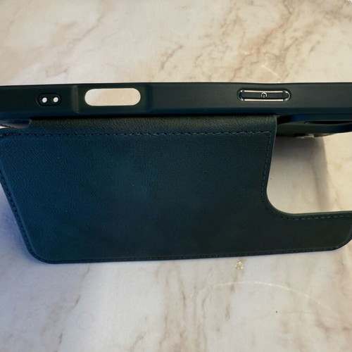 Iphone 16 Pro Max case green leather wallet new