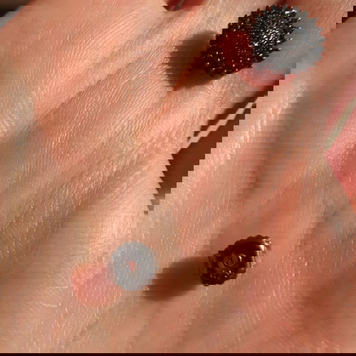 Σκουλαρίκια Μαύρα Καρφωτά Ασήμι 925 με Ζιργκόν Νέα