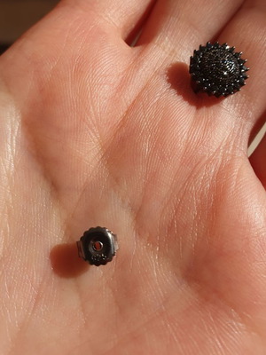 Σκουλαρίκια Μαύρα Καρφωτά Ασήμι 925 με Ζιργκόν Νέα