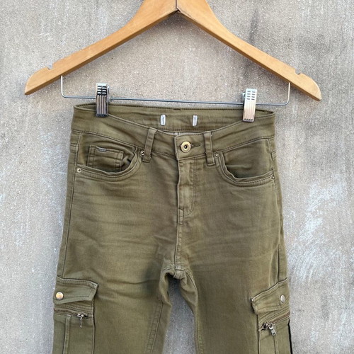 Cargo olive fitted pants no 34