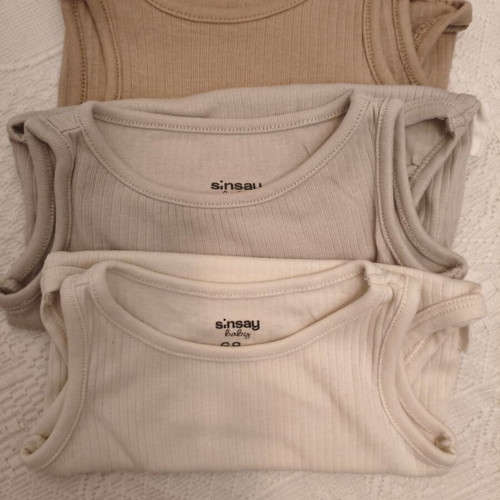 Set of 3 cotton baby rompers