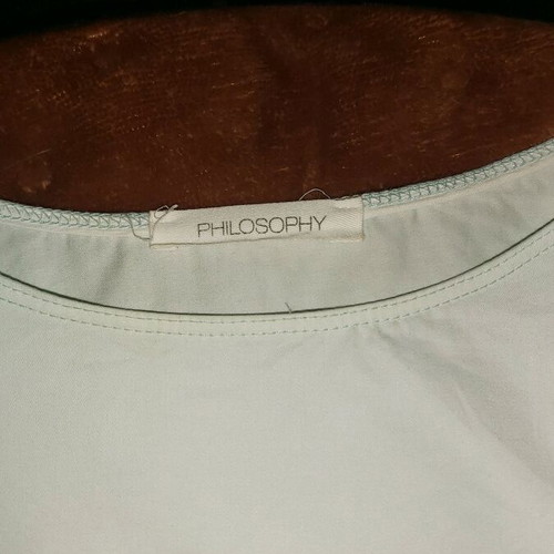 Philosophy blouse medium poplin turquoise like new