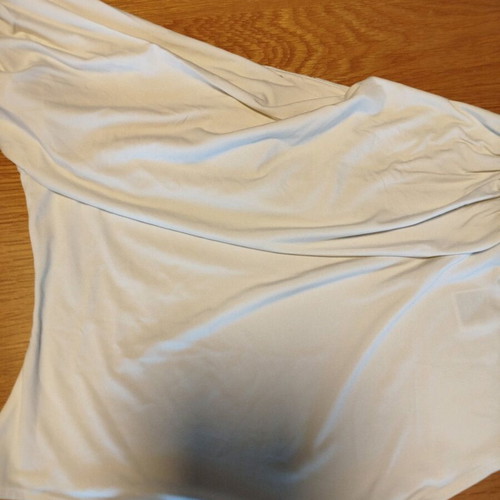 H&M bodysuit new, one shoulder with draped design, size XL