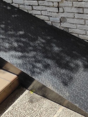 Iron ramp with anti-slip finish 2.05 m length x 0.75 m width like new
