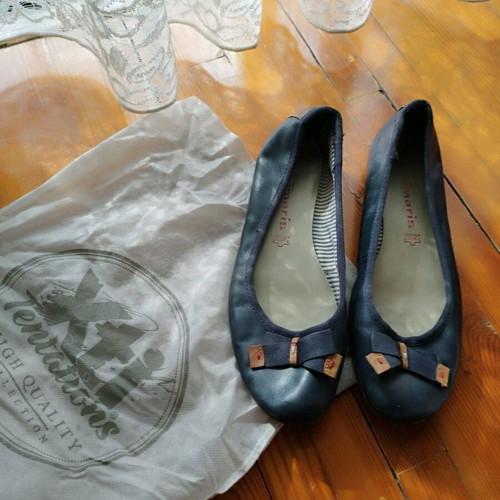 Tamaris ballerinas like new, dark blue, size 37