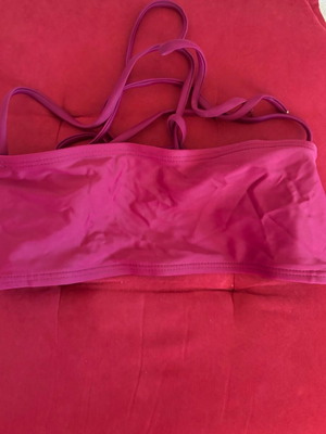 Swimsuit set used, burgundy color, size S