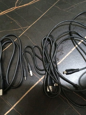 Καλώδια μεταχειρισμένα λειτουργικά, πακέτο με Type A, mini usb, micro usb και τύπου εκτυπωτή