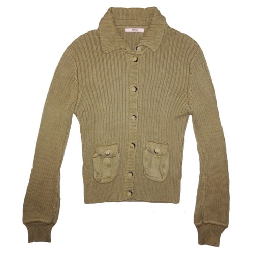 Valentino knitted cotton cardigan like new, beige, size S