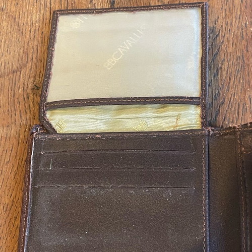 Cavalli BB leather men's wallet used with coin pocket