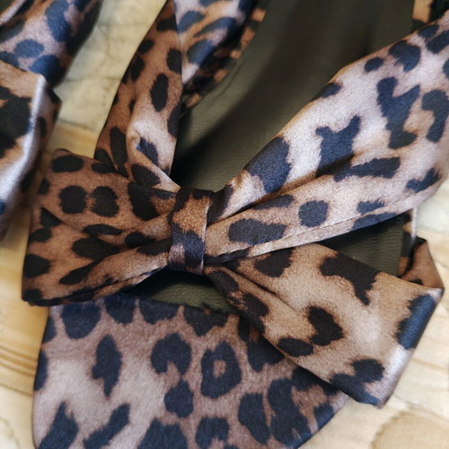 Animal print satin slippers size 38 new