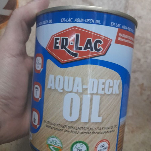 Er-Lac Aqua Deck Oil water-based nanotechnology varnish for wooden decks