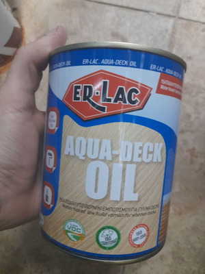 Er-Lac Aqua Deck Oil water-based nanotechnology varnish for wooden decks
